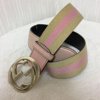 グッチ(Gucci)のGUCCI☆レディースベルト☆ピンクシェリーライン(ベルト)