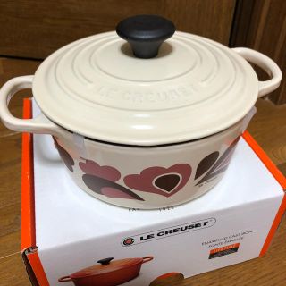 ルクルーゼ(LE CREUSET)のルクルーゼ  お鍋 ピーコック ココットロンド 18 ピンク 新品(鍋/フライパン)