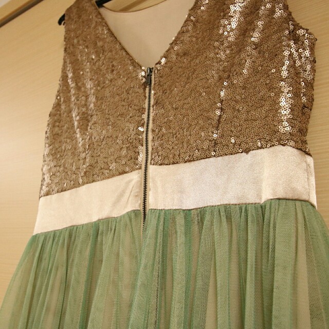 ミモレ丈ワンピース パーティドレス レディースのフォーマル/ドレス(ミディアムドレス)の商品写真
