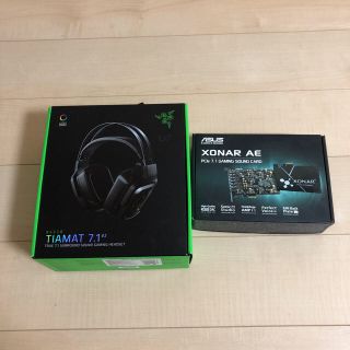 レイザー(LAZER)のrazer TIAMAT 7.1 V2 サウンドカードセット(ヘッドフォン/イヤフォン)