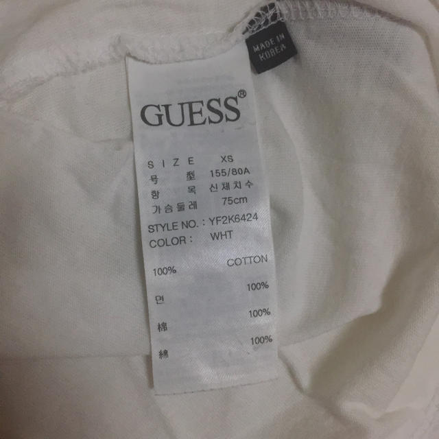 GUESS(ゲス)のGUESS Tシャツ xs レディースのトップス(Tシャツ(半袖/袖なし))の商品写真