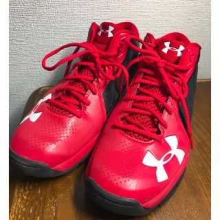 アンダーアーマー(UNDER ARMOUR)のバッシュ 赤 値下げ可能！(バスケットボール)