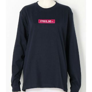 ミルクフェド(MILKFED.)のミルクフェド　ロンT Mサイズ　ネイビー×ピンク　no.1(Tシャツ(長袖/七分))