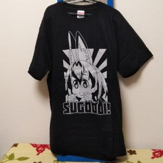 ★値下げ★【未使用品】けものフレンズTシャツ【バッヂとステッカー付】(キャラクターグッズ)