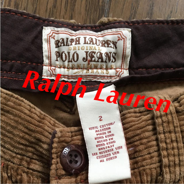 Ralph Lauren(ラルフローレン)のRalph Lauren polo jeans パンツ コーデュロイ S 茶 レディースのパンツ(カジュアルパンツ)の商品写真