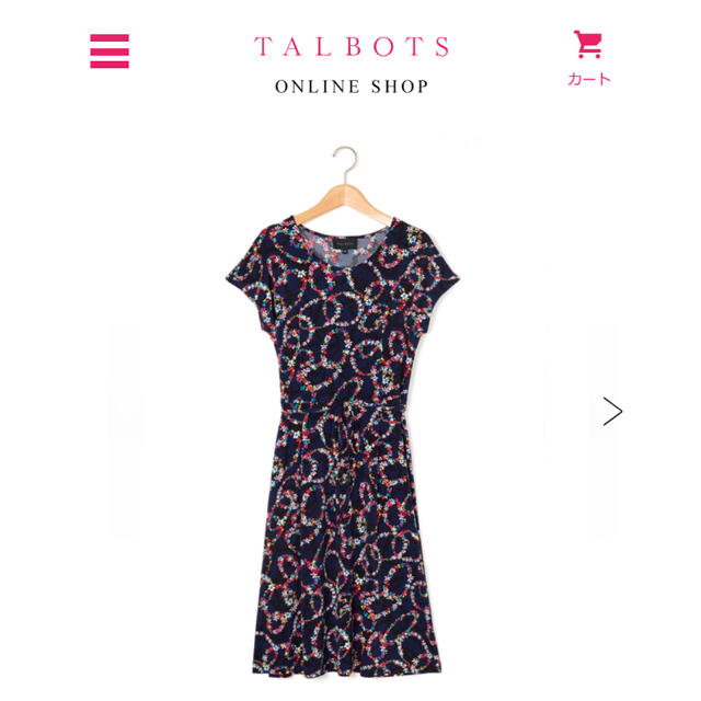 TALBOTS(タルボット)の新品 タルボット プリントワンピース レディースのワンピース(ひざ丈ワンピース)の商品写真