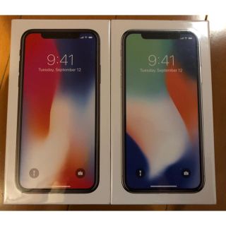 アップル(Apple)の無印良人様専用 iPhone X  新品未開封 2台セット(スマートフォン本体)