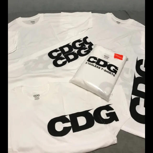 CDG Hanes Tシャツ 3枚パック コムデギャルソン ヘインズ L