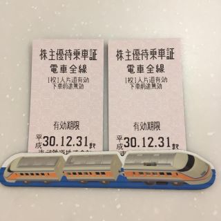 東武鉄道 株主優待乗車証 切符 [2枚](鉄道乗車券)
