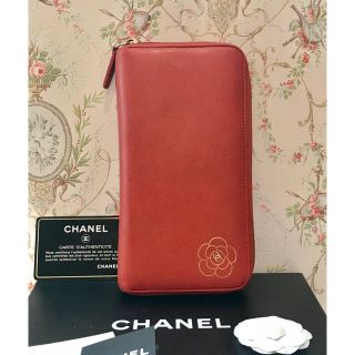 シャネル(CHANEL)の正規品 美品 シャネル カメリア  長財布 小銭入れ付(財布)