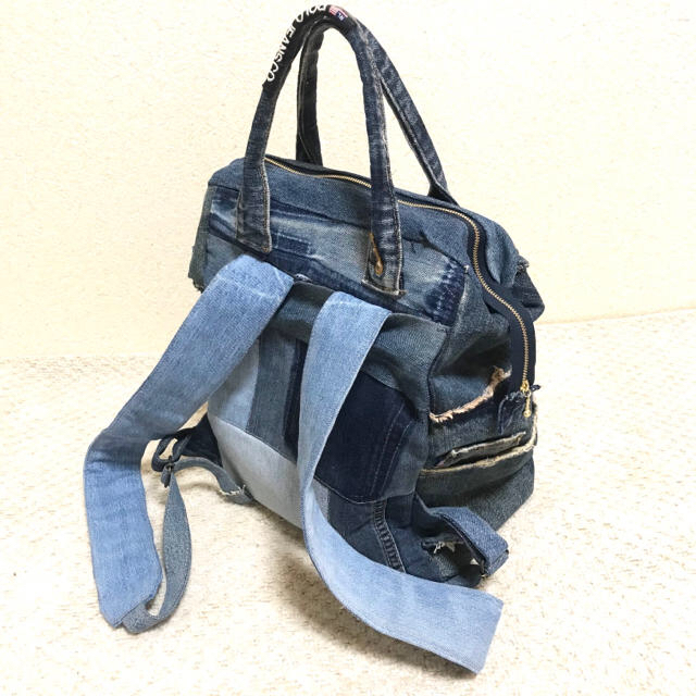 デニムリメイク * ワイヤーリュックの通販 by Regatto|ラクマ デニムリメイク * ワイヤーリュック