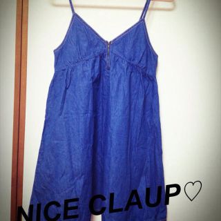 ナイスクラップ(NICE CLAUP)のお値下げ♡デニムキャミワンピ♡(ひざ丈ワンピース)