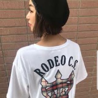 ロデオクラウンズワイドボウル(RODEO CROWNS WIDE BOWL)の今期新作✩RODEO CROWNS✩RCWB✩クラウンチェックパッチTシャツ(Tシャツ(半袖/袖なし))