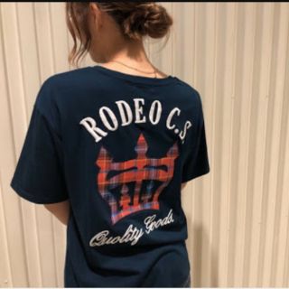 ロデオクラウンズワイドボウル(RODEO CROWNS WIDE BOWL)の今期新作✩RODEO CROWNS✩RCWB✩クラウンチェックパッチTシャツ(Tシャツ(半袖/袖なし))