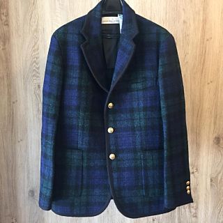 ゴールデングース(GOLDEN GOOSE)の即購入OK! 美品 ゴールデングース ウール ジャケット ネイビー チェック(テーラードジャケット)