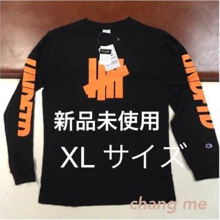 アンディフィーテッド(UNDEFEATED)のXL UNDEFEATED Champion L/S Tee 黒 新品 定価以下(Tシャツ/カットソー(七分/長袖))