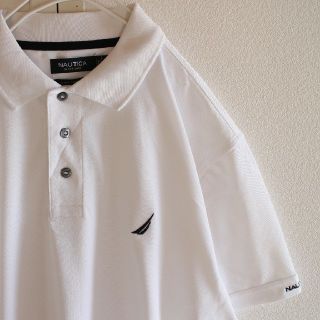 ノーティカ(NAUTICA)のUS ノーティカ white 半袖 ポロシャツ M(ポロシャツ)