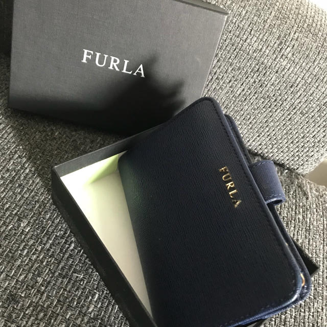 FURLA バビロン 二つ折り財布 ネイビー