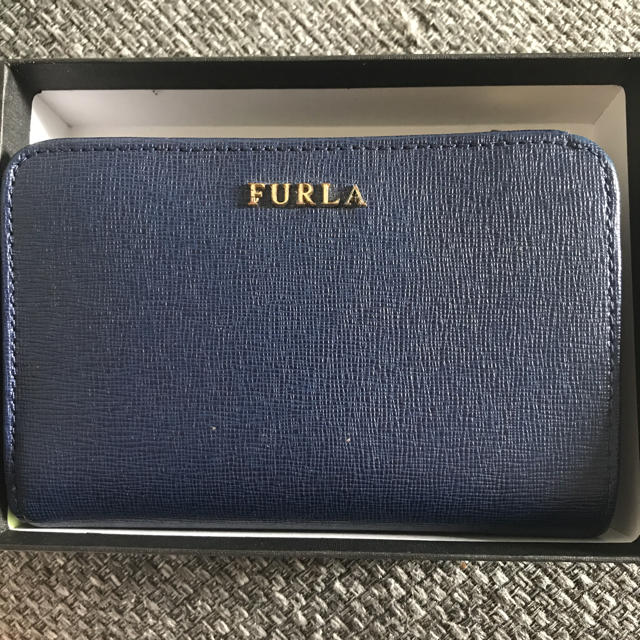 FURLA バビロン 二つ折り財布 ネイビー