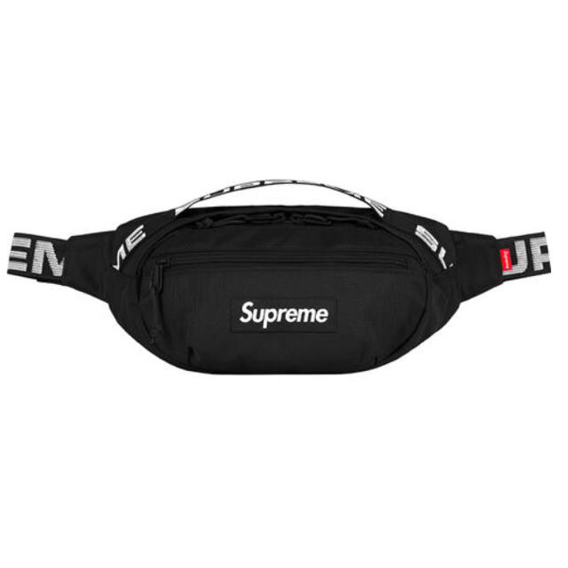 18ss Supreme Waist Bag Black 黒 ウエストバッグ