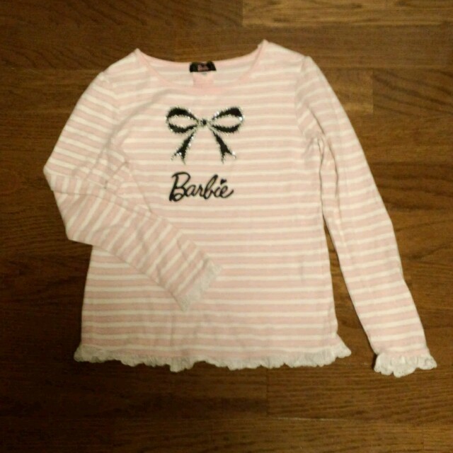 Barbie(バービー)のボーダー長袖Tシャツ　140cm キッズ/ベビー/マタニティのキッズ服女の子用(90cm~)(その他)の商品写真