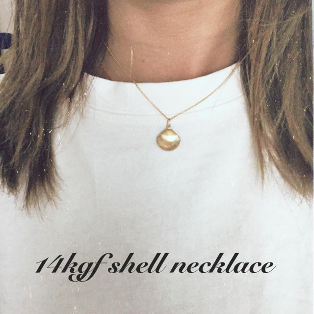 14kgf shell necklace シェル ネックレス ハンドメイドのアクセサリー(ネックレス)の商品写真