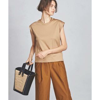 ユナイテッドアローズ(UNITED ARROWS)のユナイテッドアローズ⭐︎UWSC スムース クルーネックＴシャツ ベージュ(Tシャツ(半袖/袖なし))