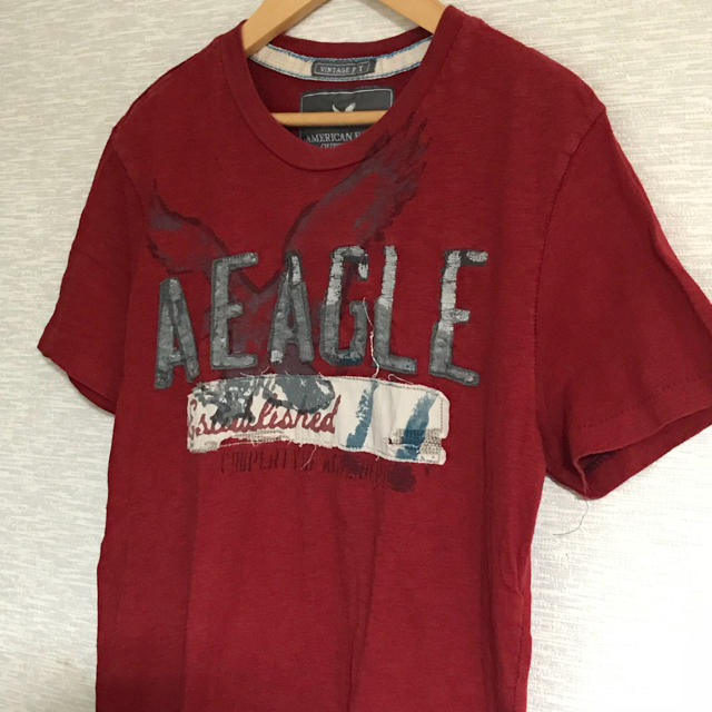 American Eagle(アメリカンイーグル)のUSA古着 アメリカンイーグル ダメージTシャツ XS メンズのトップス(Tシャツ/カットソー(半袖/袖なし))の商品写真