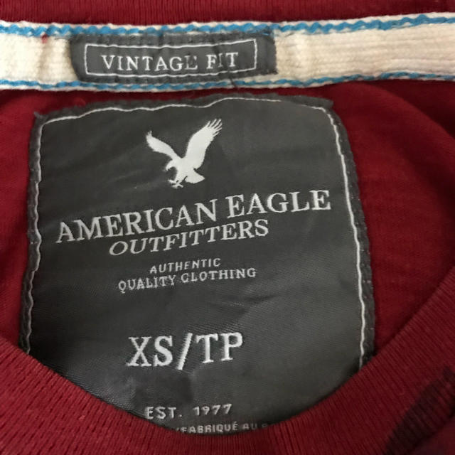 American Eagle(アメリカンイーグル)のUSA古着 アメリカンイーグル ダメージTシャツ XS メンズのトップス(Tシャツ/カットソー(半袖/袖なし))の商品写真