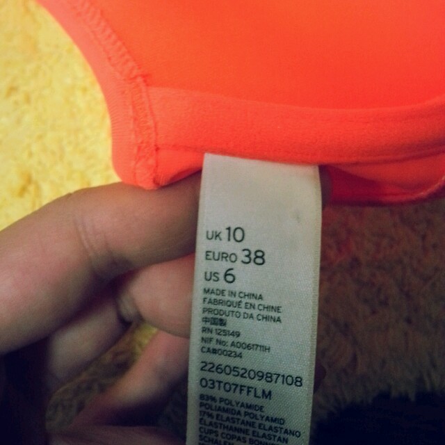 TOPSHOP(トップショップ)の蛍光オレンジビキニ レディースの水着/浴衣(水着)の商品写真