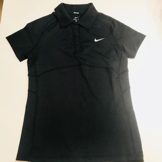 ナイキ(NIKE)のNIKE ドライフィット ポロシャツ レディース  Mサイズ 黒 ♫(ポロシャツ)