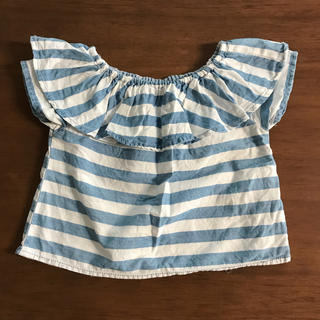 ザラキッズ(ZARA KIDS)のZara Girls ボーダーチュニック(Tシャツ/カットソー)