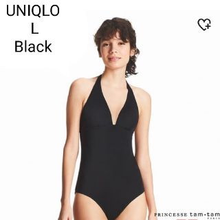 ユニクロ(UNIQLO)のユニクロ　スイムホルターネックワンピース　水着　新品　タムタム　コラボ　L(水着)