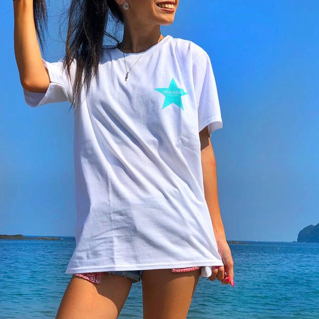 Ron Herman(ロンハーマン)のDrawing STAR Tシャツ スター ロンハーマン XLサイズ 梨花着 レディースのトップス(Tシャツ(半袖/袖なし))の商品写真