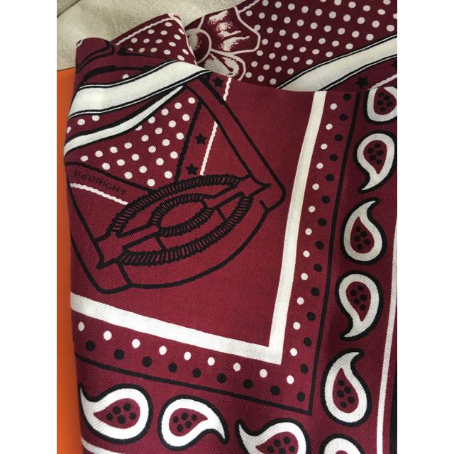 Hermès エルメス バンダナ柄カシミアストール hermes カシミアシルク