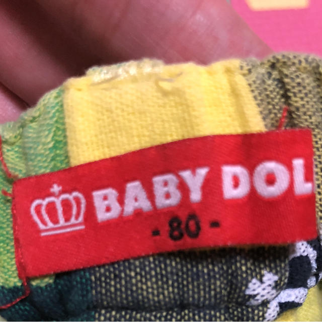 BABYDOLL(ベビードール)のベビードールハーフパンツ80 コットン ベビーキャップカーターズ系 キッズ/ベビー/マタニティのベビー服(~85cm)(パンツ)の商品写真