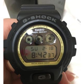 ジーショック(G-SHOCK)のCASIO G-SHOCK DW-6900 黒 金(腕時計(デジタル))