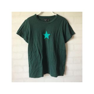 アニエスベー(agnes b.)のアニエスベー  星 スター プリント Tシャツ グリーン(Tシャツ(半袖/袖なし))