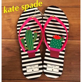 ケイトスペードニューヨーク(kate spade new york)の未使用 kate spade サボテン柄 ビーチサンダル(ビーチサンダル)