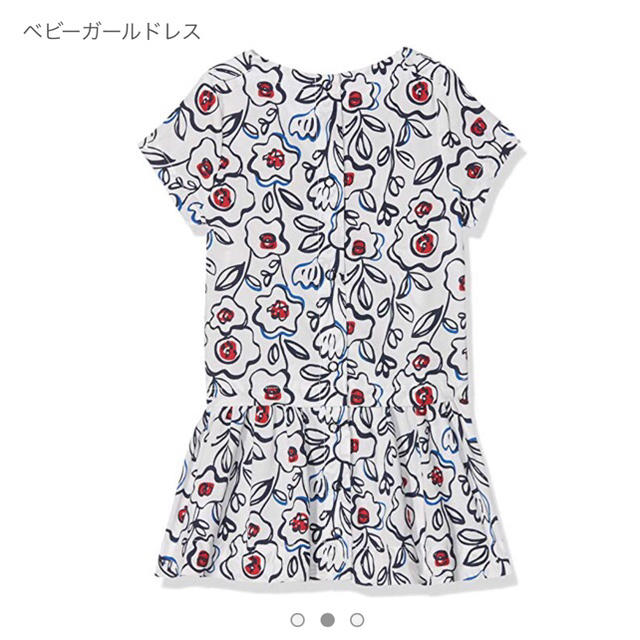 PETIT BATEAU(プチバトー)の12m プチバトー  ポプリンプリント　半袖ワンピース キッズ/ベビー/マタニティのベビー服(~85cm)(ワンピース)の商品写真