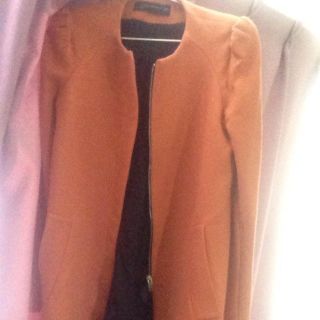 ザラ(ZARA)のZARA ピンクパワショルコート(ロングコート)