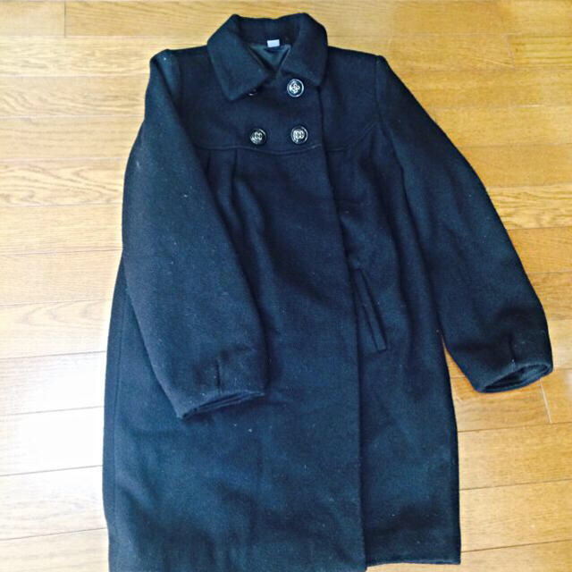 ZARA KIDS(ザラキッズ)のZARAの黒コート レディースのジャケット/アウター(ロングコート)の商品写真