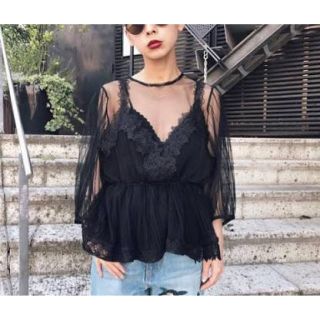 アメリヴィンテージ(Ameri VINTAGE)のDOCKING TULLE BLOUSE (シャツ/ブラウス(長袖/七分))