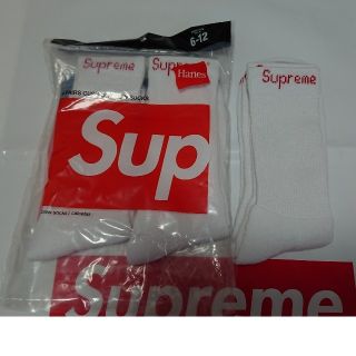 シュプリーム(Supreme)のSupreme Hanes Crew Socks White 新品(ソックス)