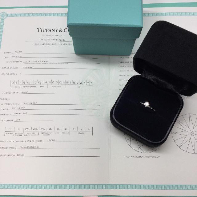 Tiffany & Co. - 最終値下げほぼ未使用Pt950　D0.34ｃｔ婚約指輪エンゲージ立爪