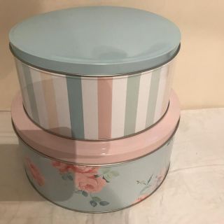 ローラアシュレイ(LAURA ASHLEY)の希少！ローラアシュレイ 人気アルバティーン  お菓子缶 収納ボックス(ケース/ボックス)