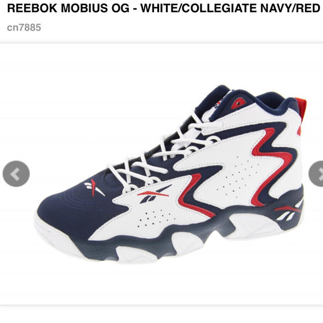 Reebok(リーボック)のREEBOK MOBIUS OG WHITE/COLLEGIATE メンズの靴/シューズ(スニーカー)の商品写真