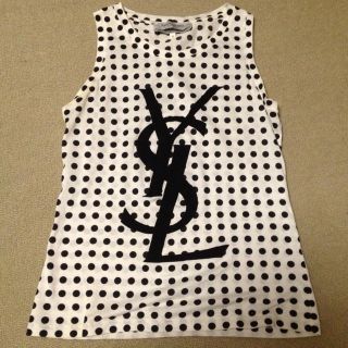 サンローラン(SAINT LAURENT)のイヴサンローラン☆ノースリーブ☆Ｓ(Tシャツ(半袖/袖なし))