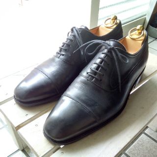 クロケットアンドジョーンズ(Crockett&Jones)の美品 トレーディングポスト別注カルミナ ストレートチップ 7(ドレス/ビジネス)