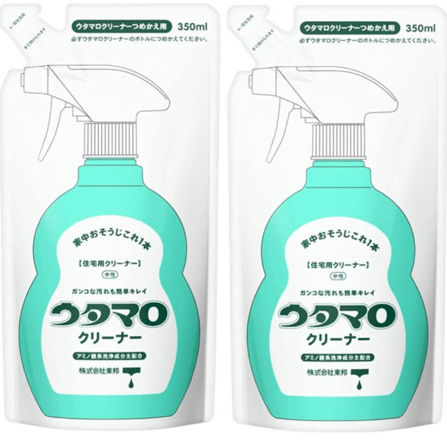 東邦(トウホウ)のウタマロ クリーナー 詰め替え350ml 2個セット インテリア/住まい/日用品の日用品/生活雑貨/旅行(洗剤/柔軟剤)の商品写真